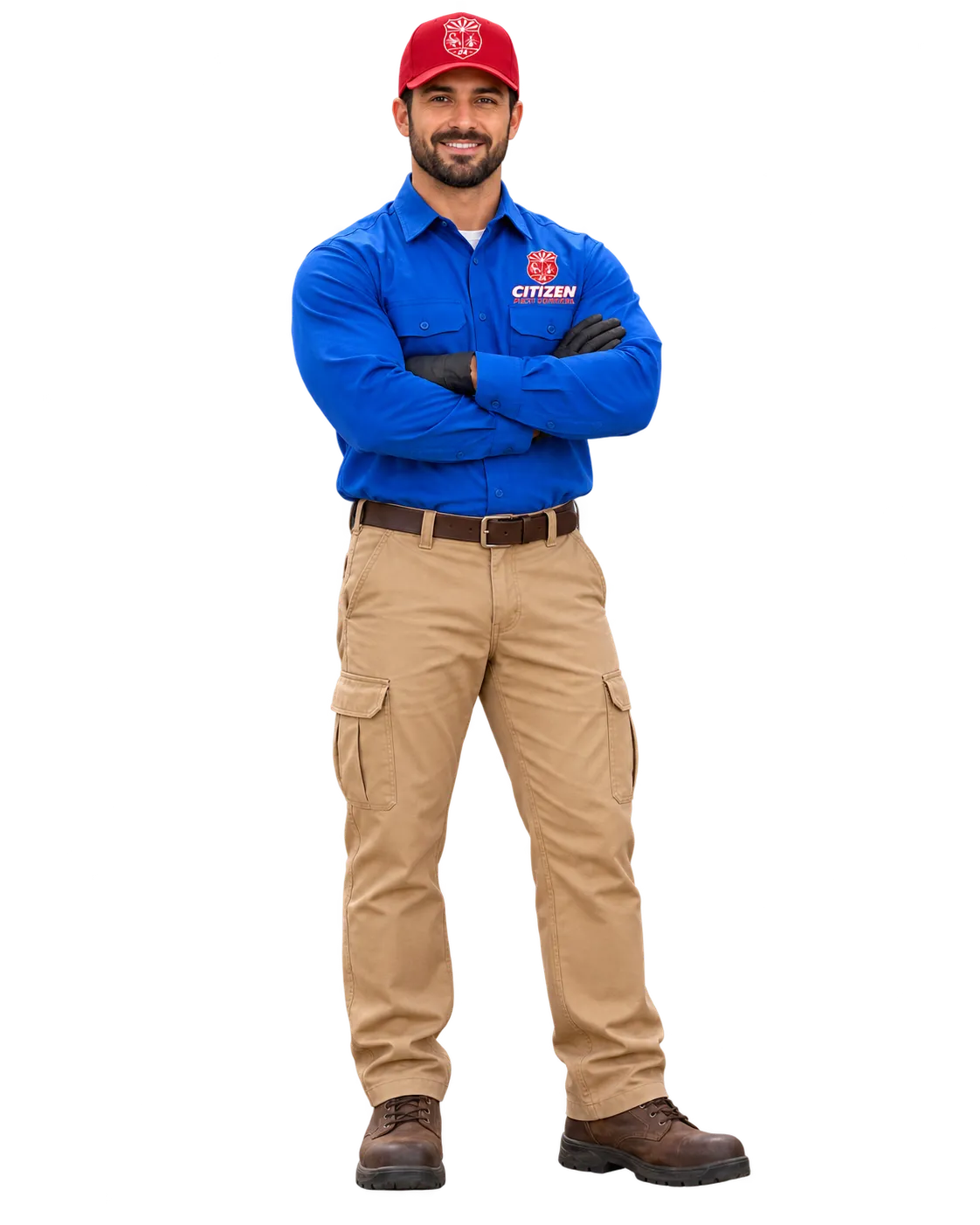 A Heritage Pest Control technician in uniform, ready for a service visit